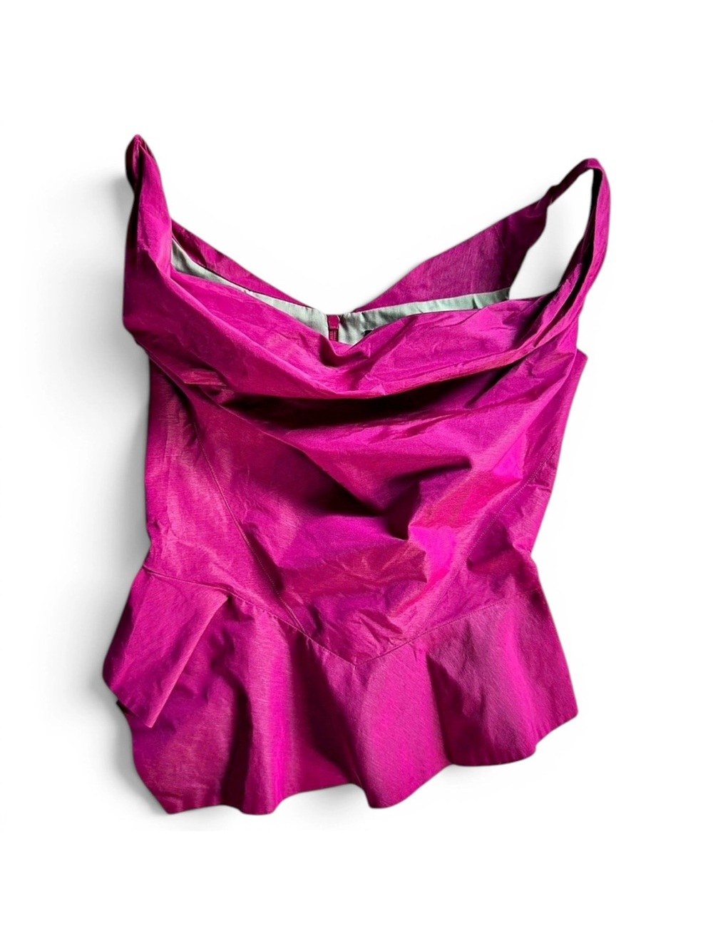 Vivienne Westwood Fuchsia Draped Cowl Peplum Camisole